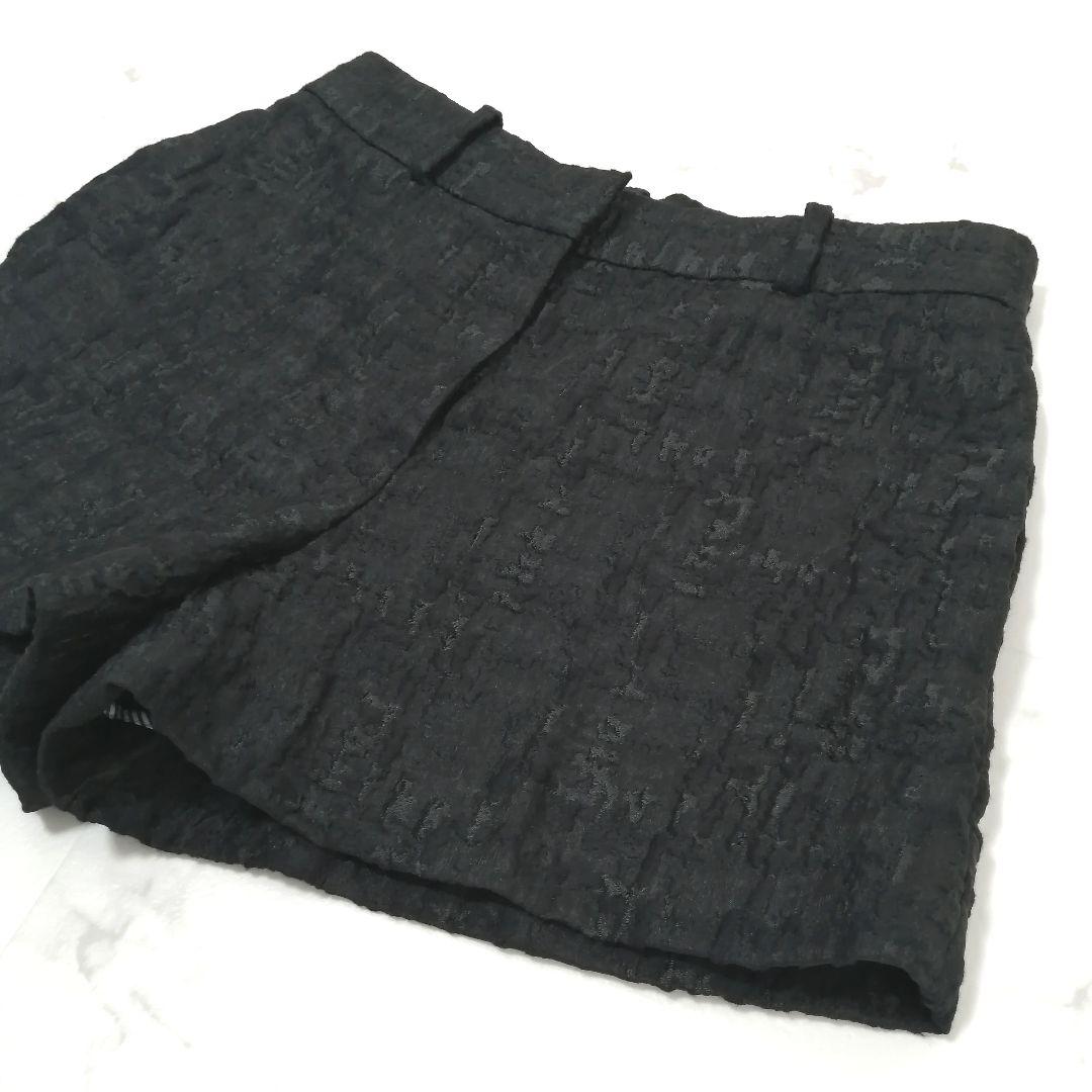 極美品✨ ルイヴィトン　ショートパンツ　ジャガード　ロゴ　黒　38