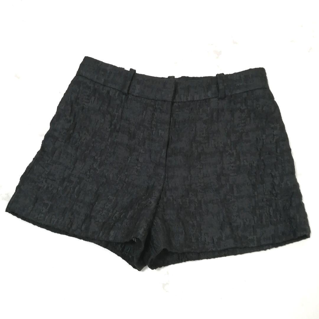 極美品✨ ルイヴィトン　ショートパンツ　ジャガード　ロゴ　黒　38
