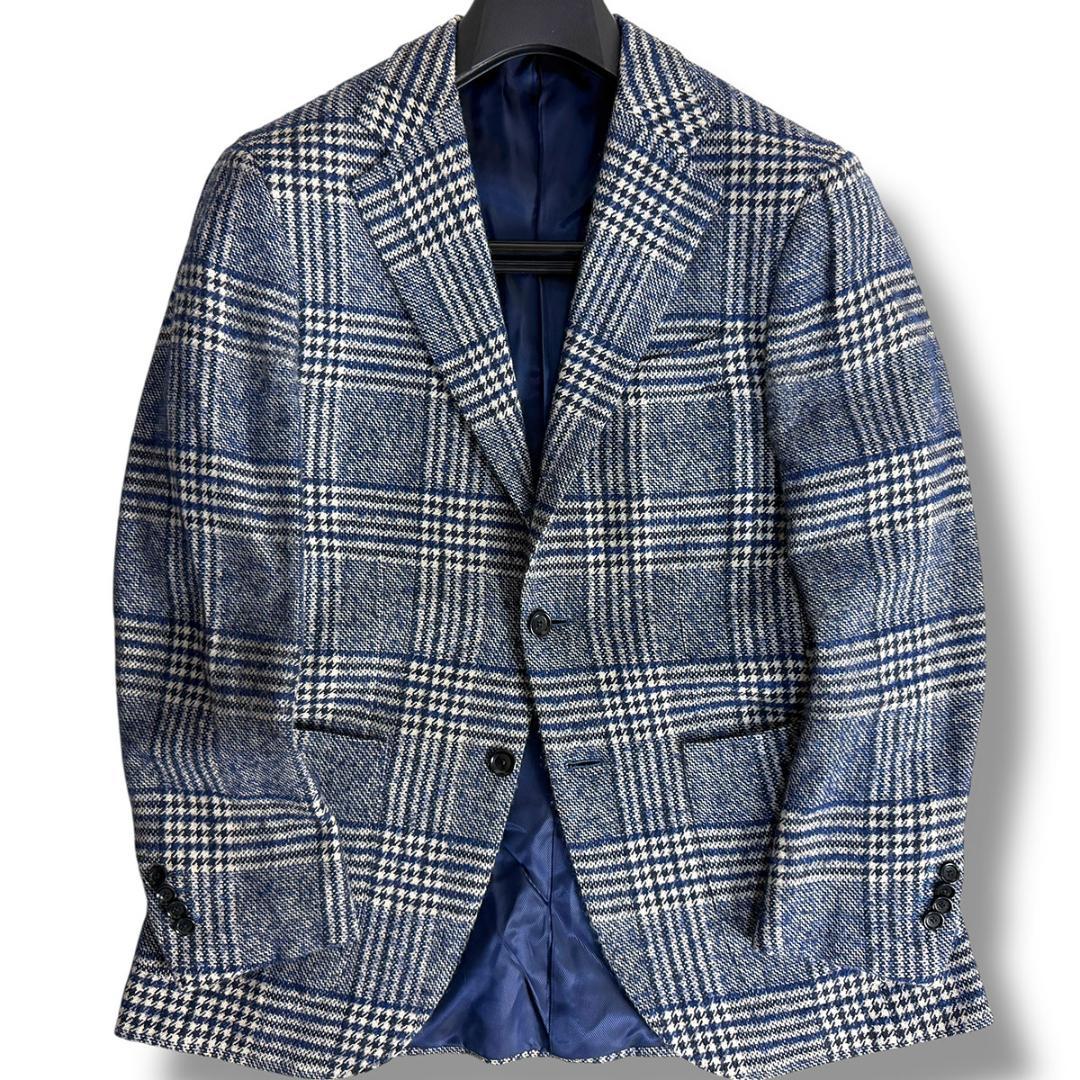 J7416 美品 ビームスF SUBALPINOグレンチェックジャケット 46