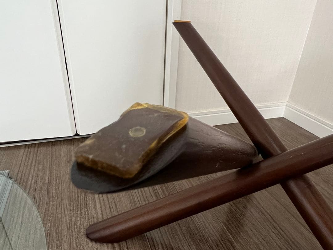 noce 円形ガラステーブル ダークブラウン