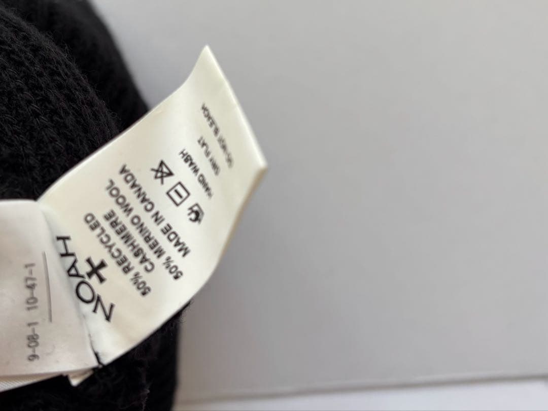 NOAH ニット帽 ブラック　カシミヤ混