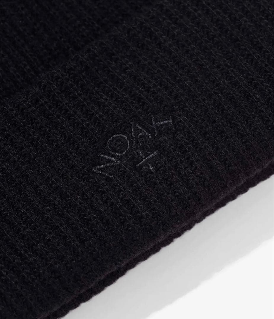 NOAH ニット帽 ブラック　カシミヤ混