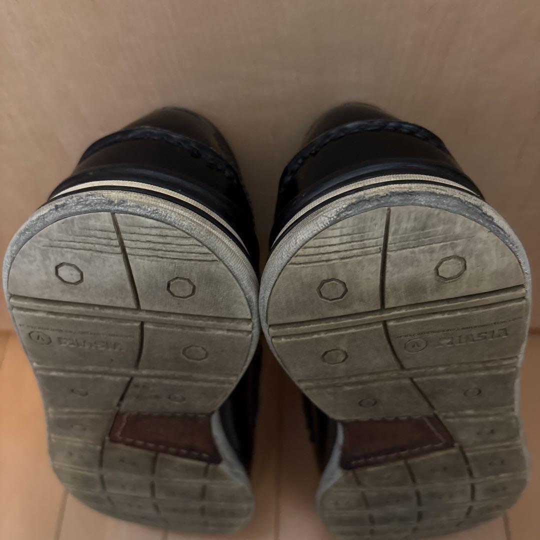 VISVIM FABRO FOLK BLACK US10 ローファー