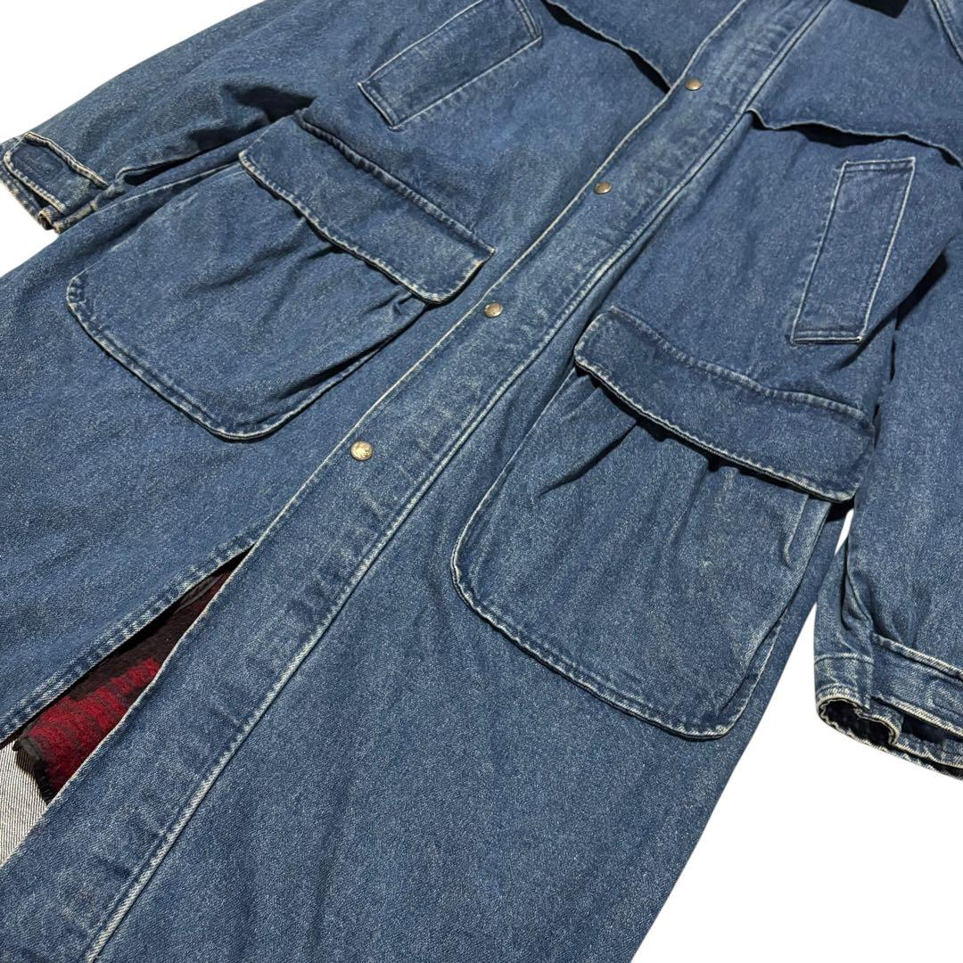 激レア 80s Woolrich デニムダスターコート 超ヘビーオンス USA製