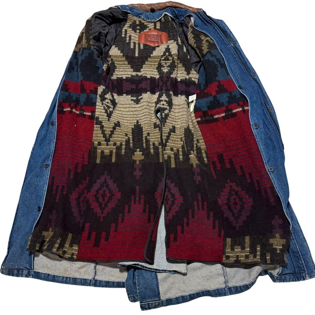 激レア 80s Woolrich デニムダスターコート 超ヘビーオンス USA製