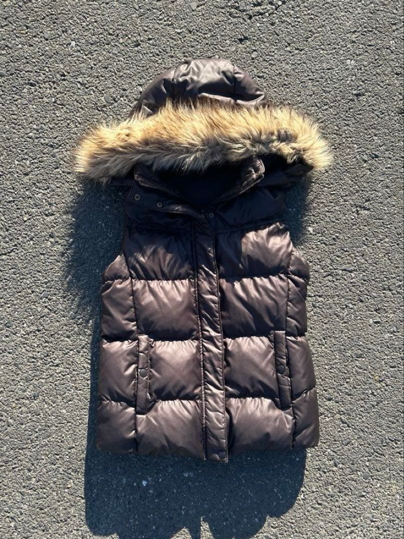 00s old GAP Y2K ファーダウンベスト 平成 グランジ ギャル男