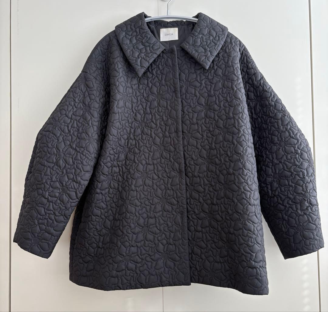 OHGA FLOWER QUIRT COAT フラワーキルトコート
