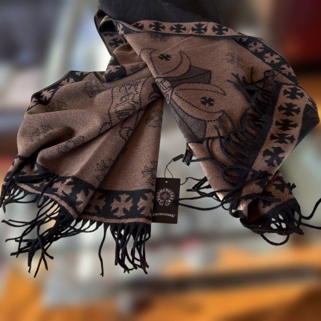 【土日限定特売日】 chクロス 超大判 ストール マフラー 新品 クロムハーツ