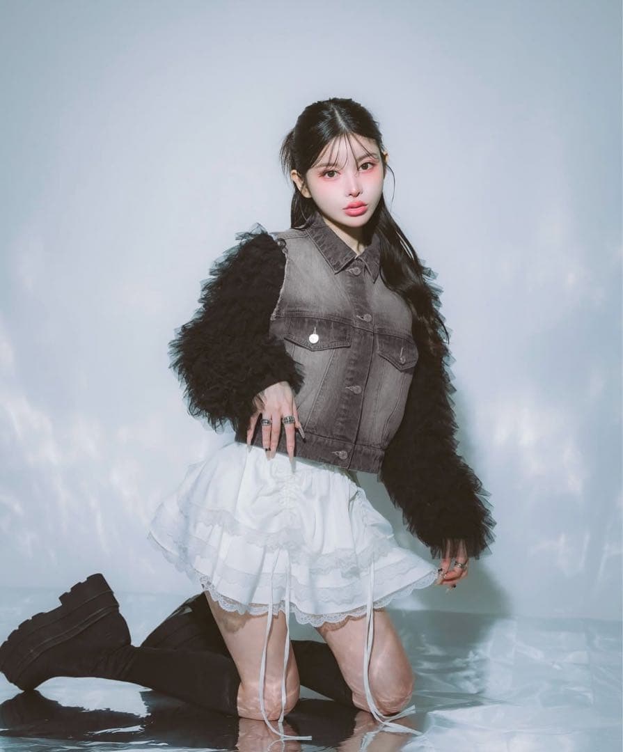 Darich ボリュームチュールデニムGジャン