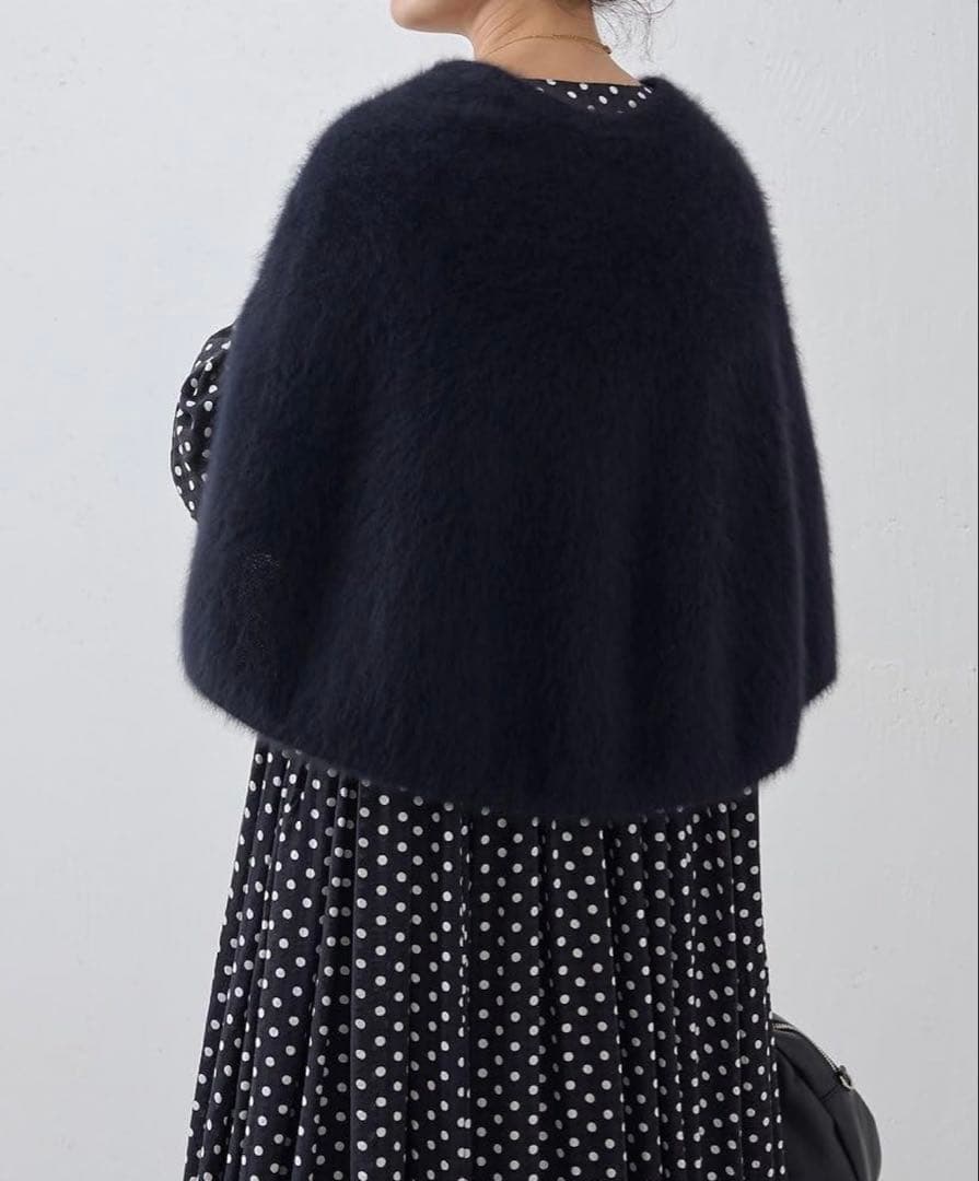 ビアズリー　ポンチョ　ネイビー