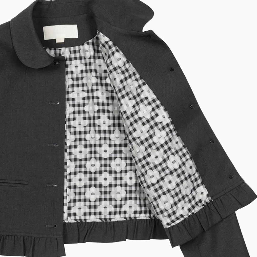 oheshio フリル付きダークグレージャケット