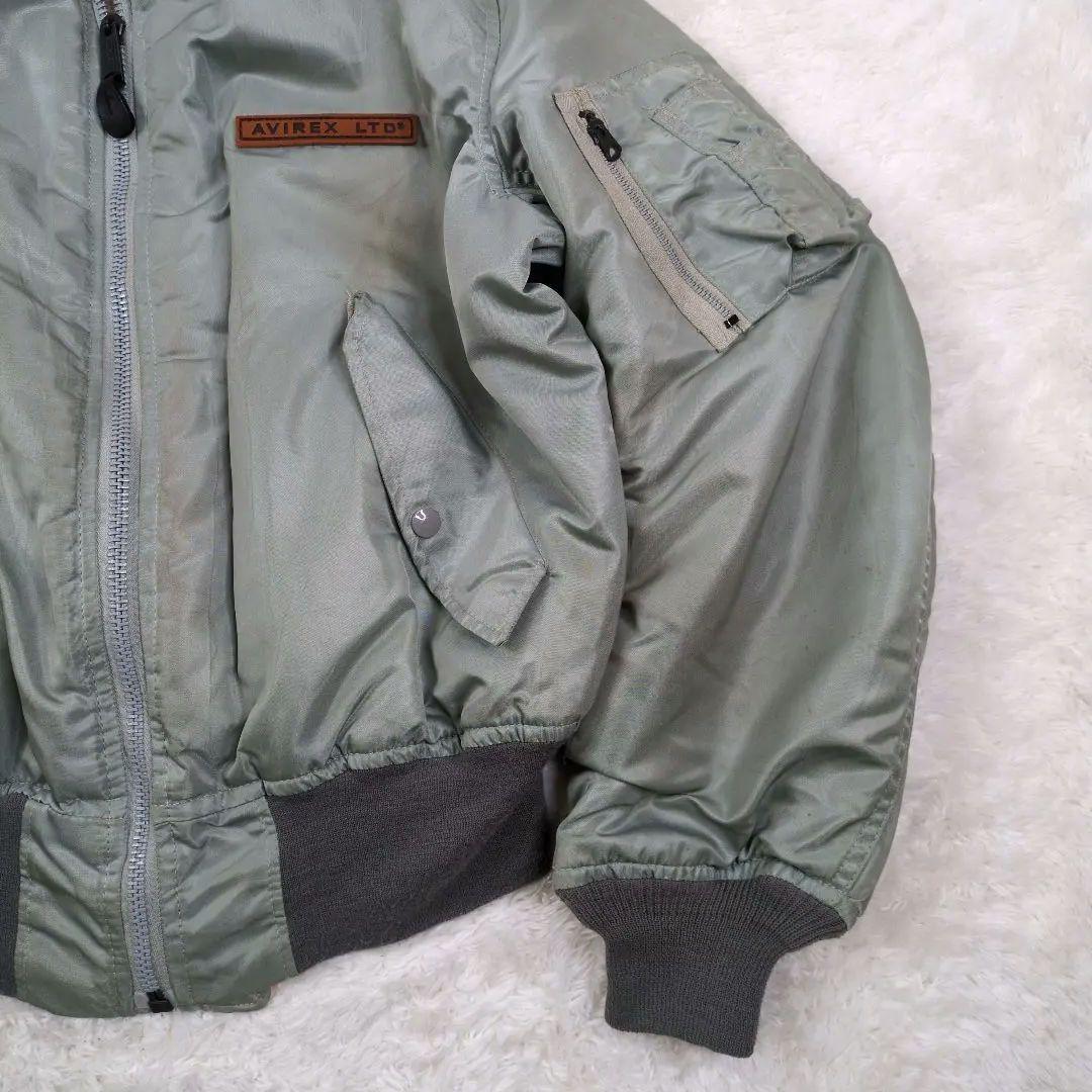 80s 90s USA製 AVIREX アーチロゴ flight jacket
