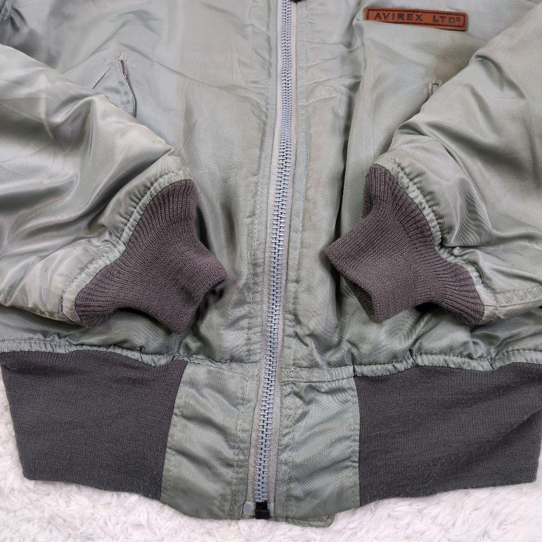 80s 90s USA製 AVIREX アーチロゴ flight jacket