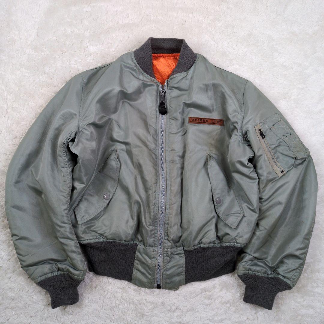 80s 90s USA製 AVIREX アーチロゴ flight jacket