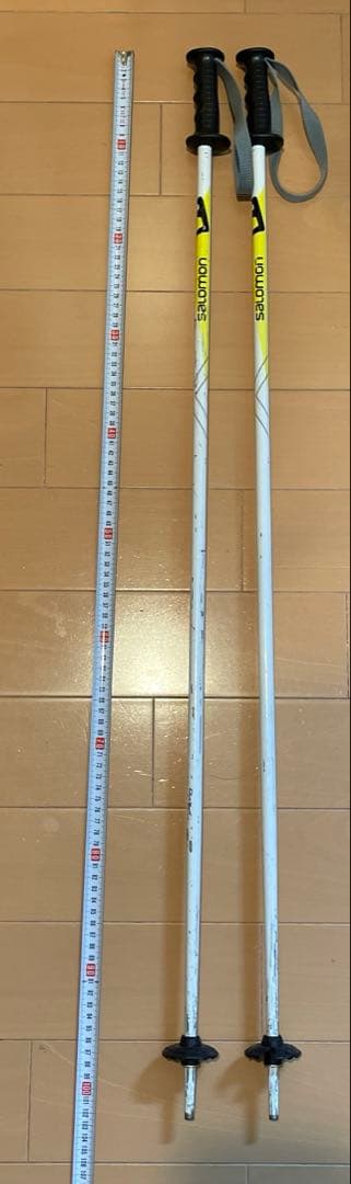 ELAN 130cm pinball ジュニア スキー板 サロモンストック付