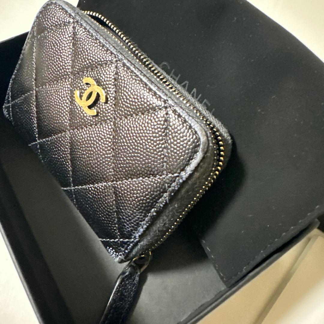 CHANEL シャネル　キャビアスキン　マトラッセ　ケース　財布