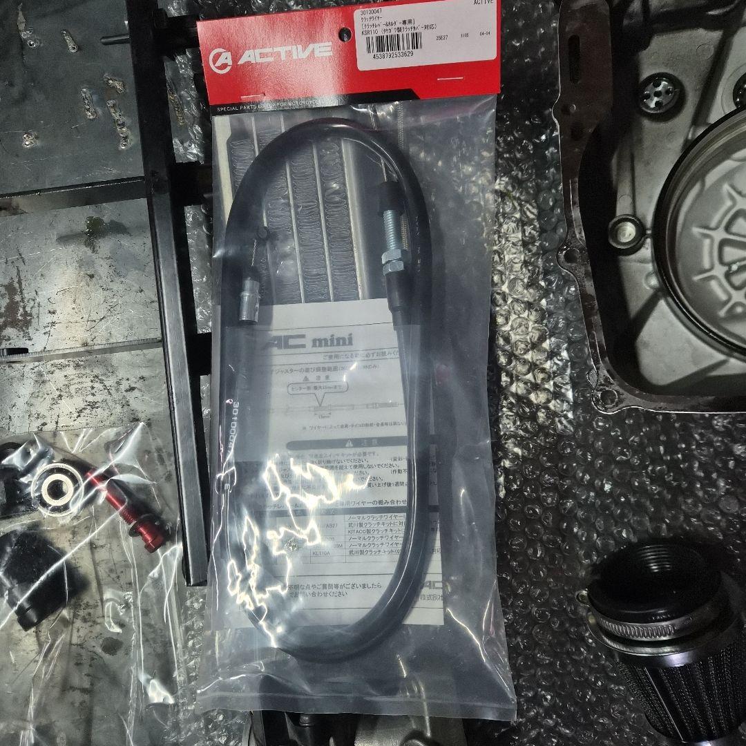 グロムjc75武川　クラッチカバー、オイルクーラー、ビックスロットル