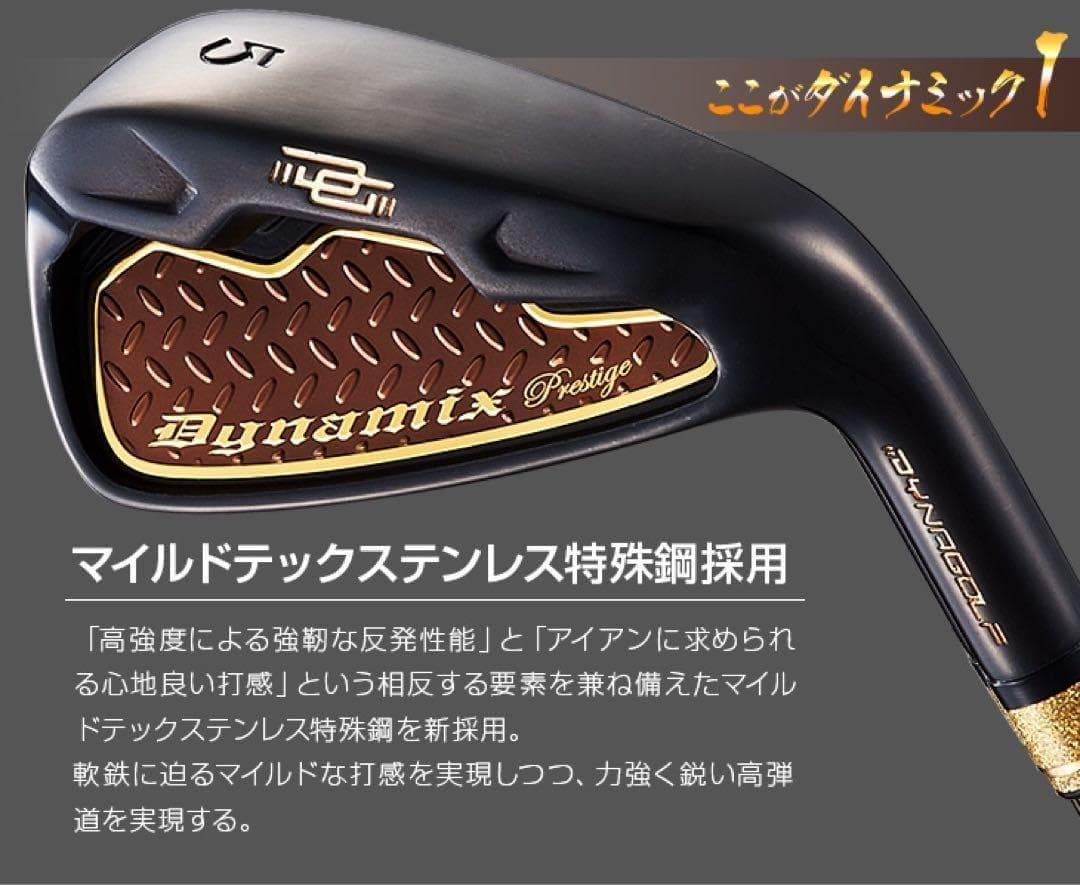 【ヘッドのみ6個】2番手飛ぶ最高峰!ダイナミクス プレステージアイアン 5〜PW