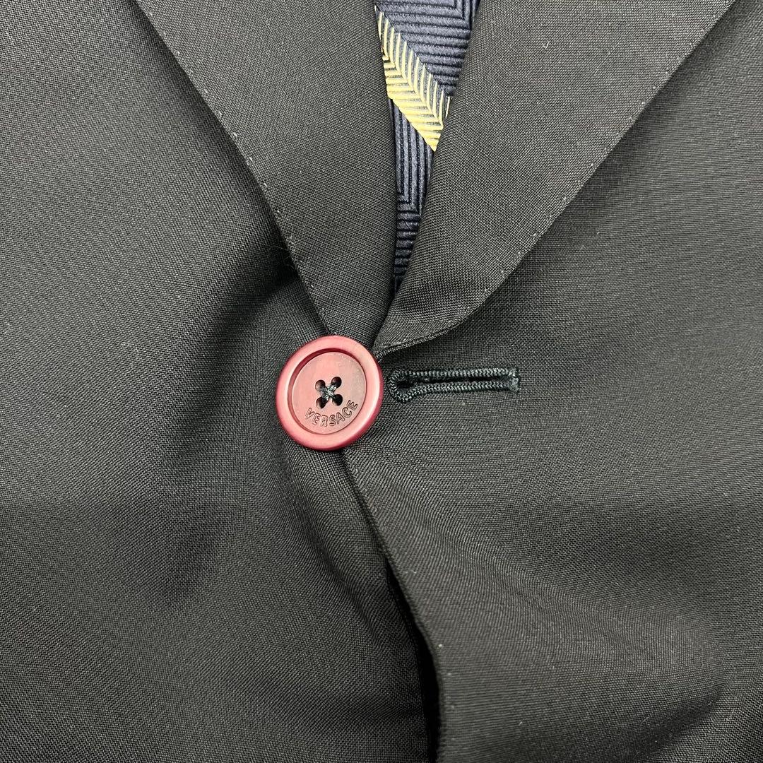 ジャンニヴェルサーチェ スーツ 裏地 メドゥーサ カラーボタン ブラック 2XL