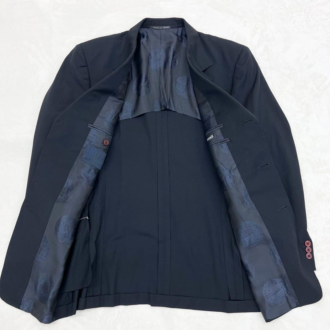 ジャンニヴェルサーチェ スーツ 裏地 メドゥーサ カラーボタン ブラック 2XL