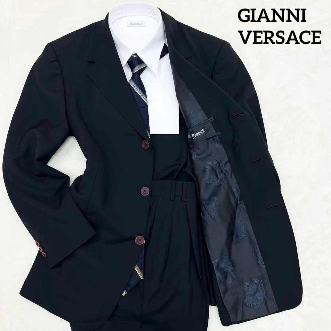 ジャンニヴェルサーチェ スーツ 裏地 メドゥーサ カラーボタン ブラック 2XL