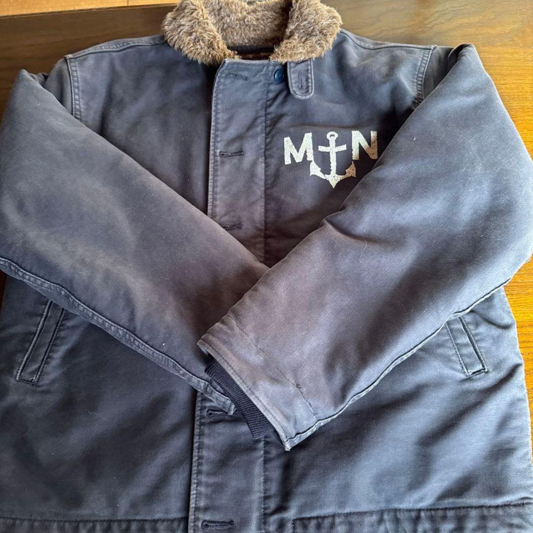 HOUSTON デッキジャケット 裏ボア Lサイズ 常田大希着用 ネイビー