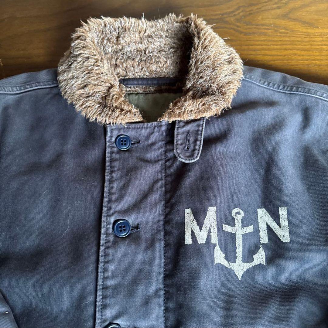 HOUSTON デッキジャケット 裏ボア Lサイズ 常田大希着用 ネイビー