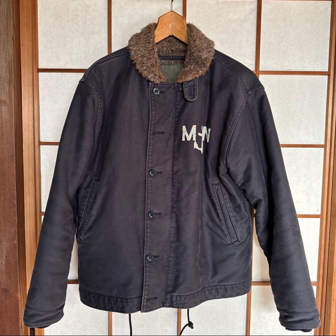 HOUSTON デッキジャケット 裏ボア Lサイズ 常田大希着用 ネイビー