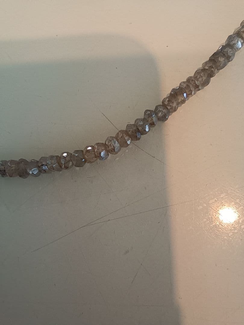 シルバー925留め具付き珊瑚ピンクバラのネックレス