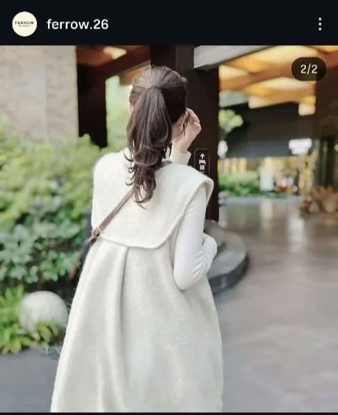 いち♡FERROW Fuwamoko Gilet Dress