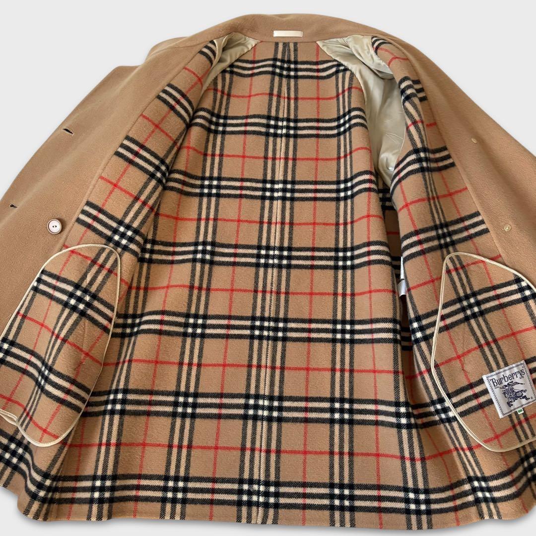 希少 バーバリーズ ダブルフェイス ノバチェック ウールコート L相当