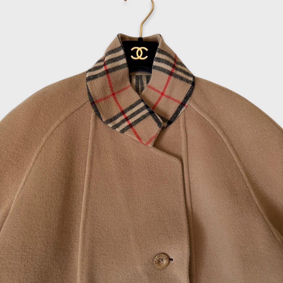 希少 バーバリーズ ダブルフェイス ノバチェック ウールコート L相当
