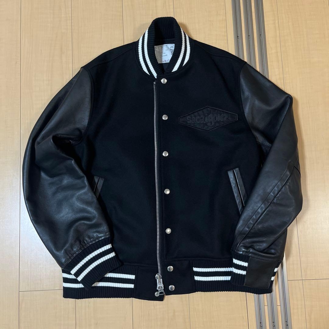 ジャケット・アウター sacai Gonz Wool Melton Leather Jacket 2