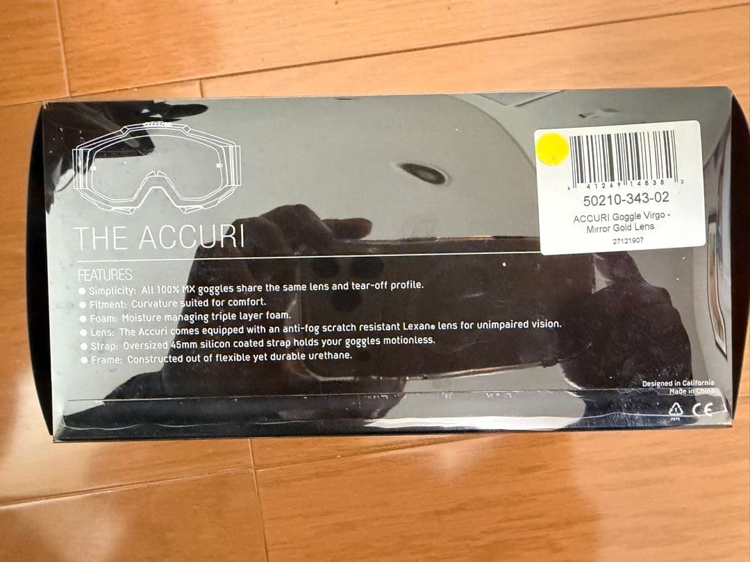 ✨極美品✨100% THE ACCRI ゴーグルゴールドミラー レンズ付き