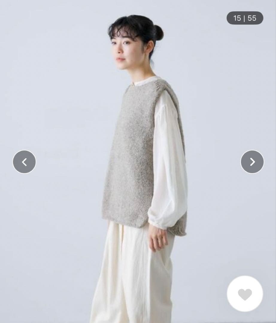 【美品】 URBAN RESEARCH かぐれ ペルーニットベスト グレー