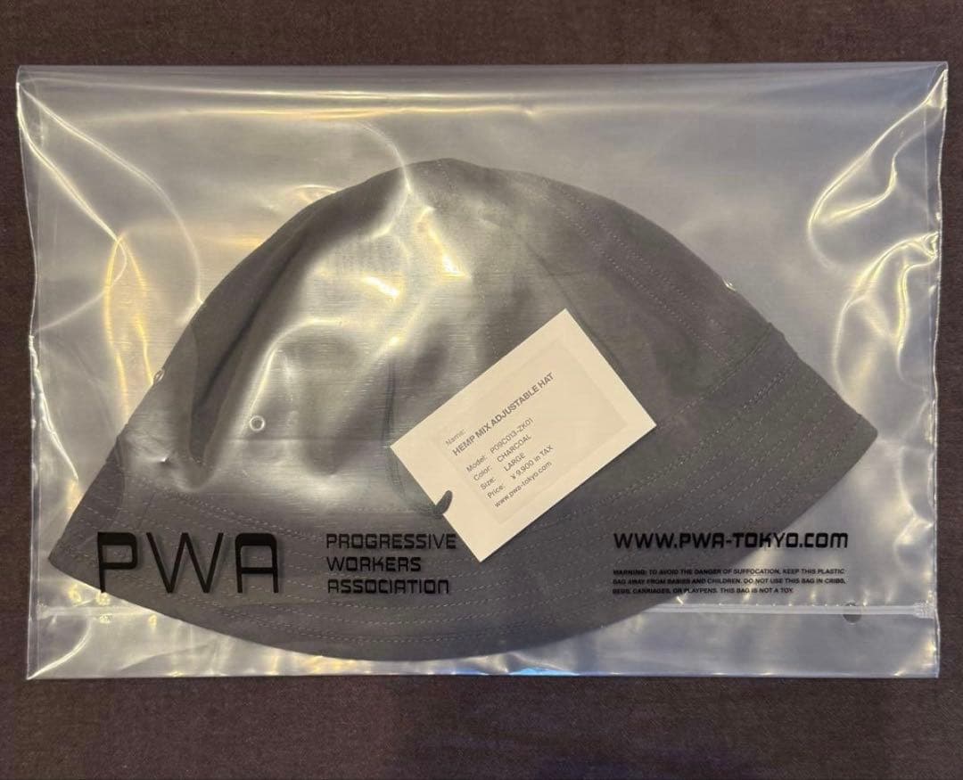帽子 PWA HEMP MIX ADJUSTABLE HAT CHARCOAL L