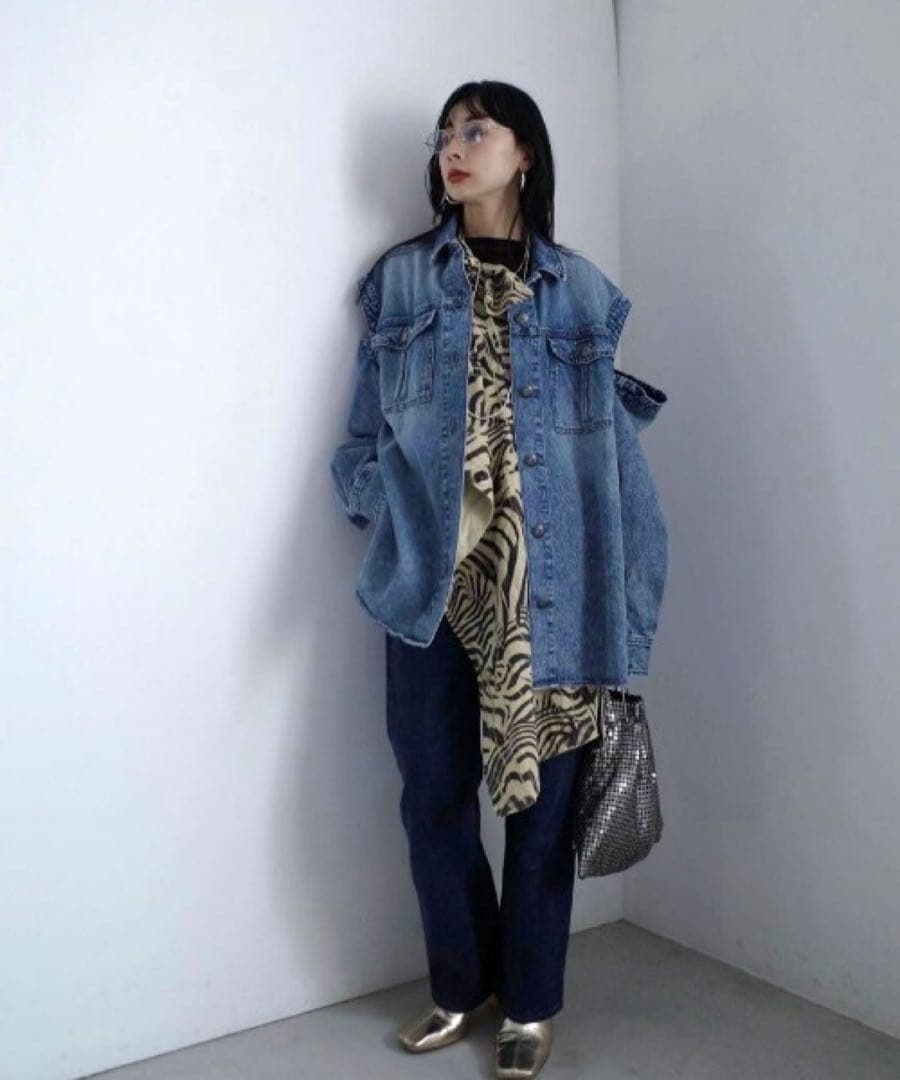 ジャケット・アウター Ameri DETACHABLE SLEEVE DENIM SHIRT