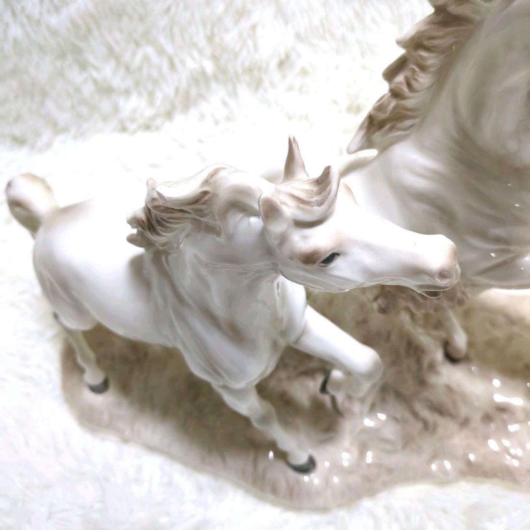 アルトマン ECHT ALTMANN 白馬 3頭 オブジェ置物　馬・ホース　陶器