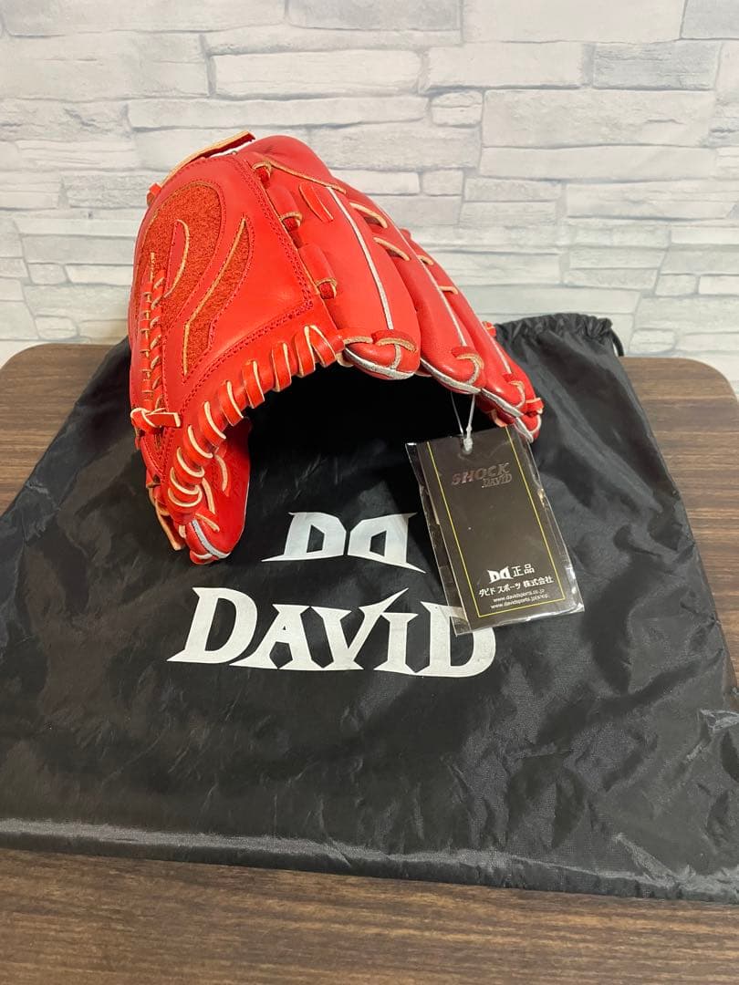 野*き様 新品軟式グローブ　ダビドスポーツ　大人サイズ　未使用品　グローブ　オレ