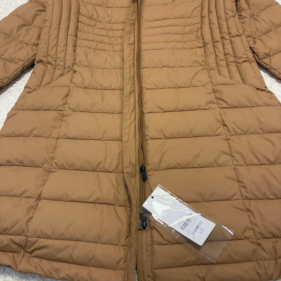 新品タグ付き プレスサーモリフレクションギア中綿ロングコート キャメル XL