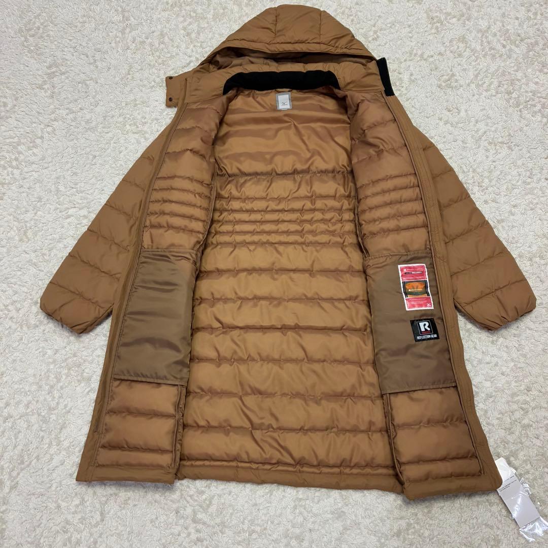 新品タグ付き プレスサーモリフレクションギア中綿ロングコート キャメル XL