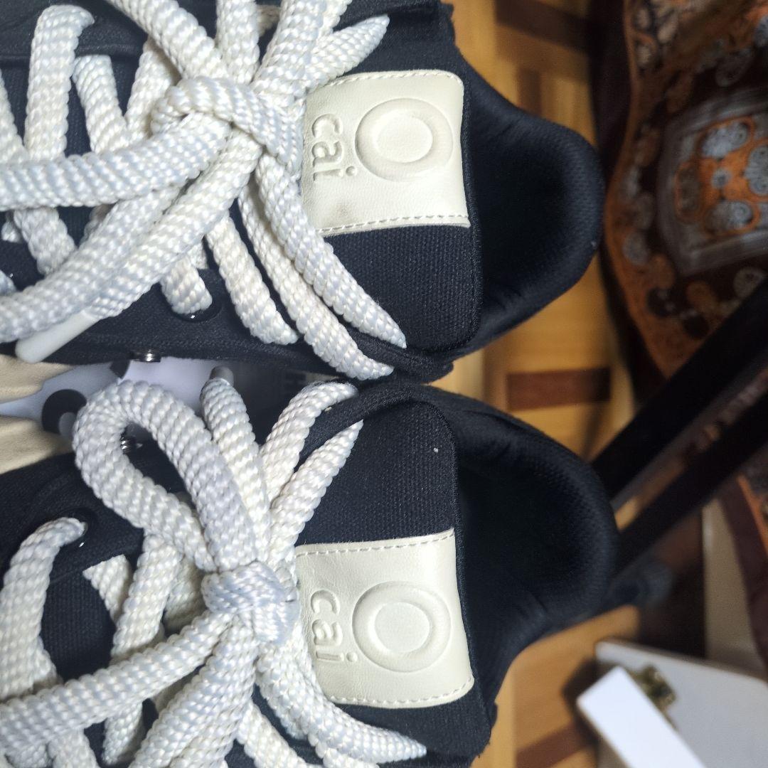 Ocai Smile Canvas 厚底 デカ靴 黒 スニーカー 箱付き