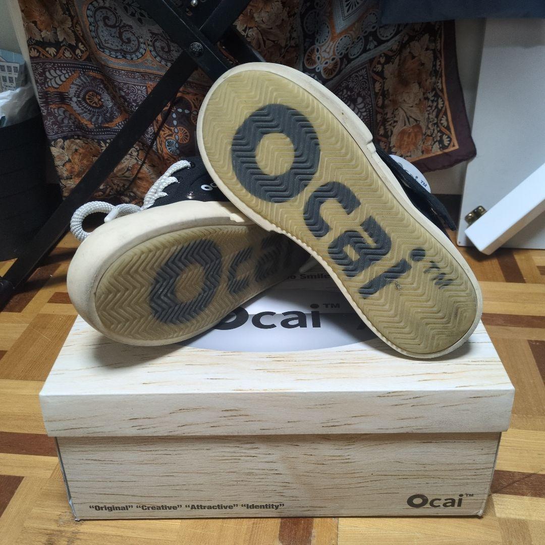 Ocai Smile Canvas 厚底 デカ靴 黒 スニーカー 箱付き