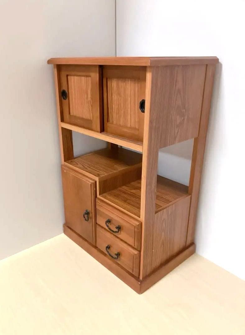 昭和レトロ　和風　飾り棚　和風チェスト　茶室　サイドチェスト