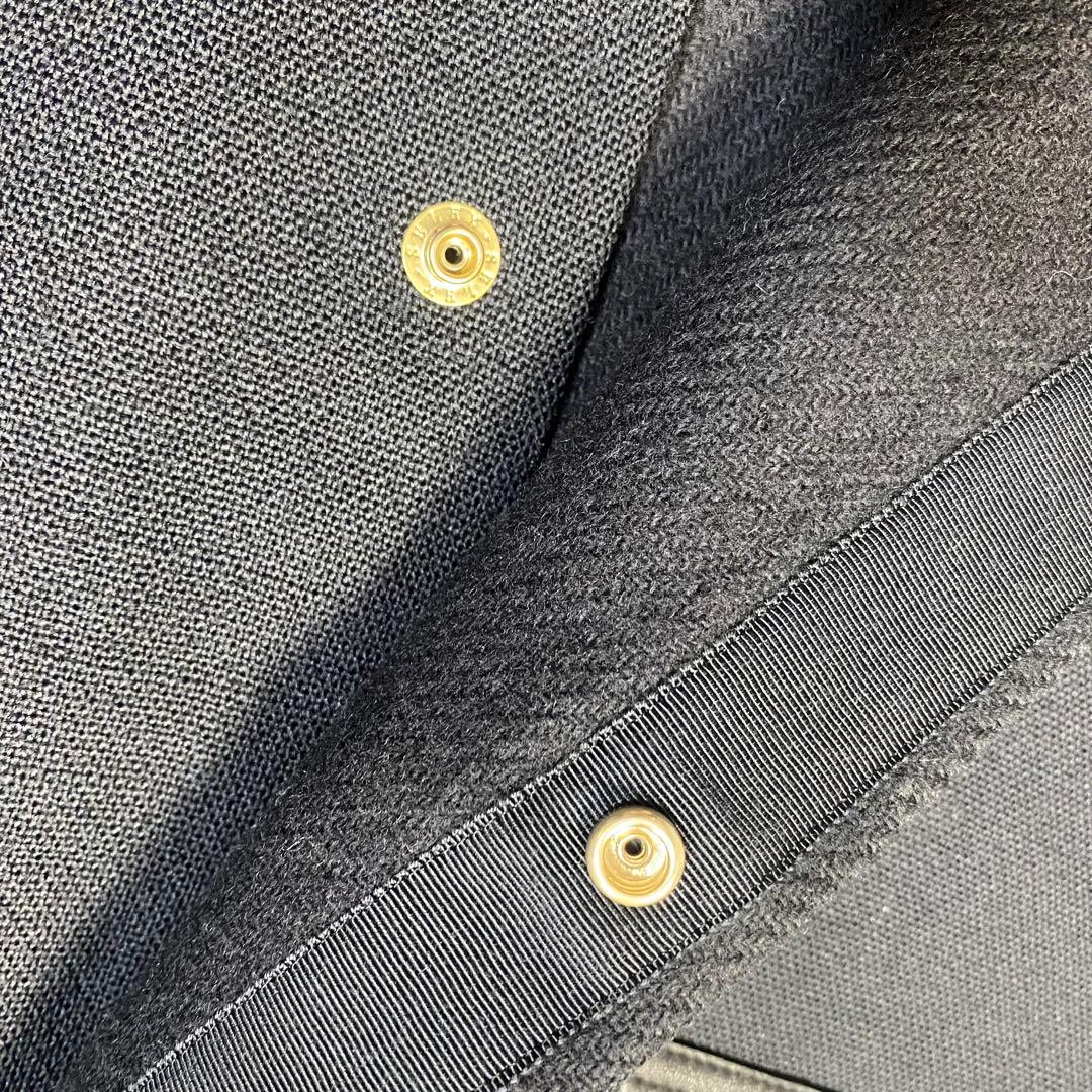 ドゥロワー ロングコート 羊革 ドッキング 2021AW ネイビー 34