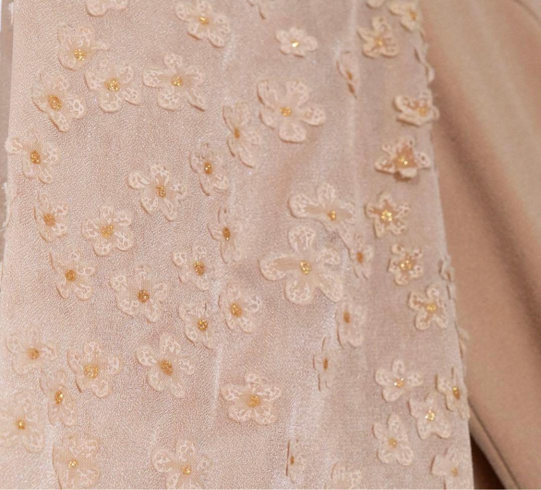 mame マメ　クロゴウチ　フラワープリントスリーブドレス