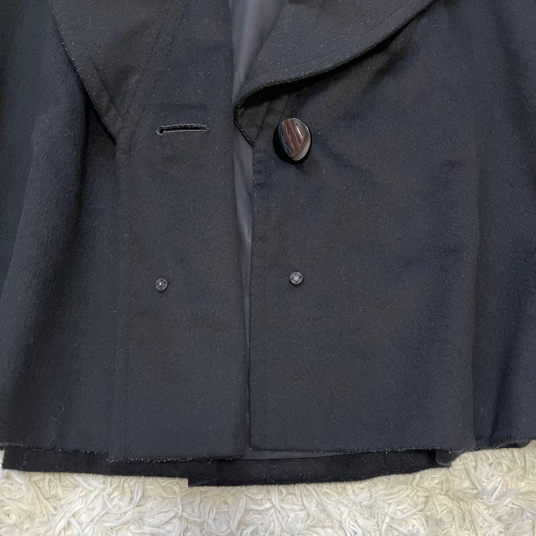 極美品✨ジバンシー　カシミヤウール　女優襟ケープ　ポンチョ　ブラック　XL