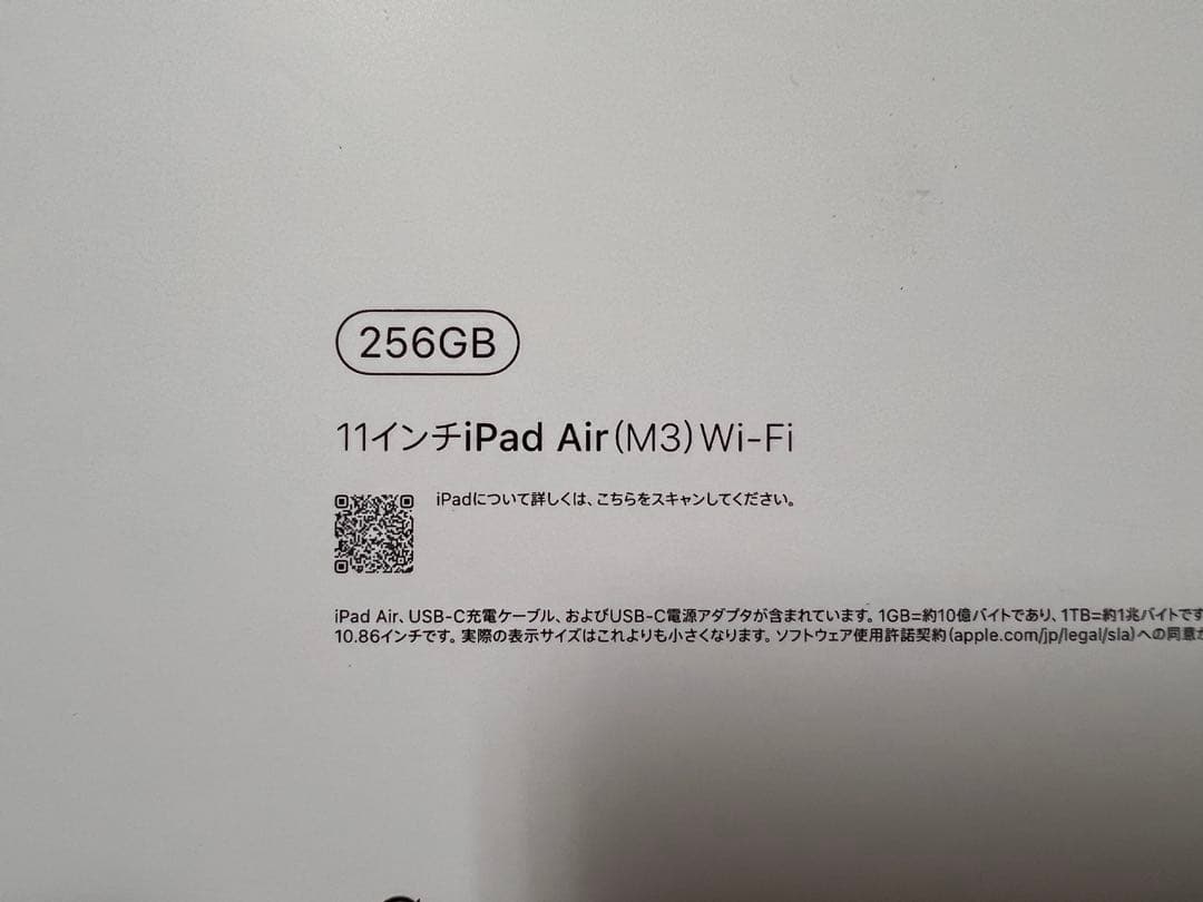 超美品　Apple iPad Air (M3) 256GB 本体　パープル