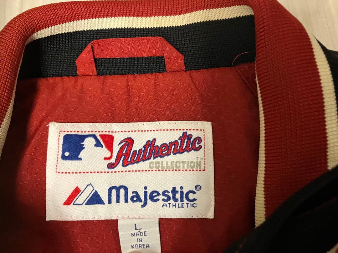 Majestic マジェスティック MLBスタジアムジャケット レッド