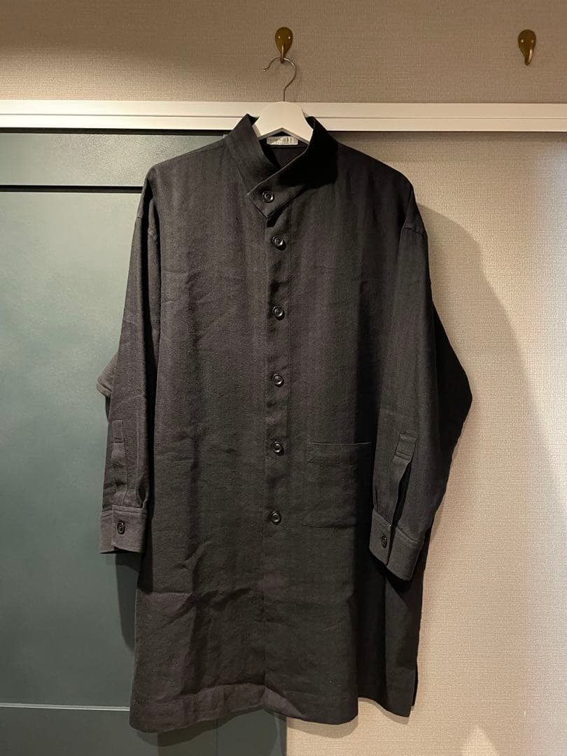 黒 M 激レアロング丈 90s Shirin Guild Band collar